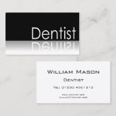 Reflektierender Text - Zahnarzt - Visitenkarte (Vorne/Hinten)