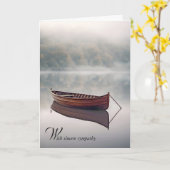 Reflektierendes Beileid aus Holz Karte (Gelbe Blume)