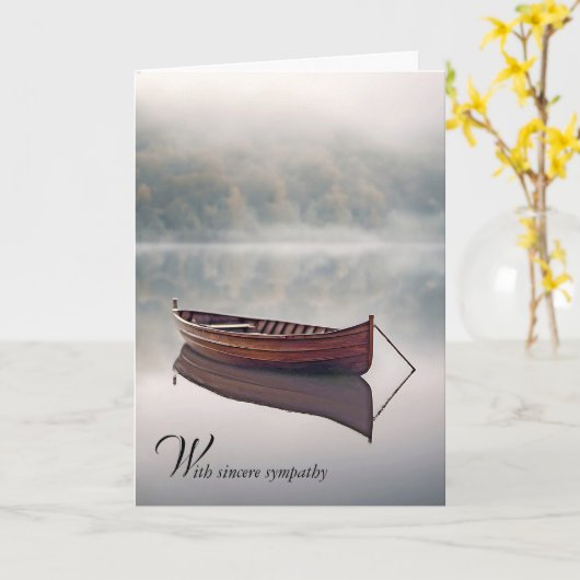 Reflektierendes Beileid aus Holz Karte (Gelbe Blume)