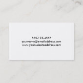 Reflektierendes, kaleidoskopisches abstraktes visitenkarte (Rückseite)