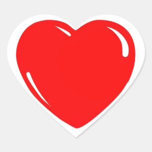 Reflektierendes rotes Herz Herz-Aufkleber