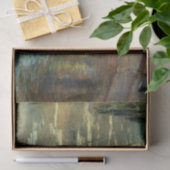 Reflektierte Bäume in Gewässern eines Kanals Seidenpapier (Geschenk)