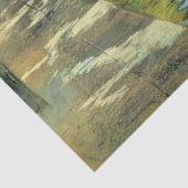 Reflektierte Bäume in Gewässern eines Kanals Seidenpapier (Detail)