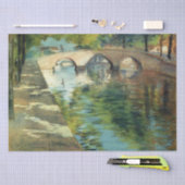 Reflektierte Bäume in Gewässern eines Kanals Seidenpapier (Handwerk)