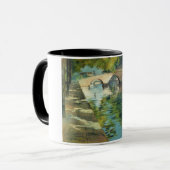 Reflektierte Bäume in Gewässern eines Kanals Tasse (Vorderseite Links)