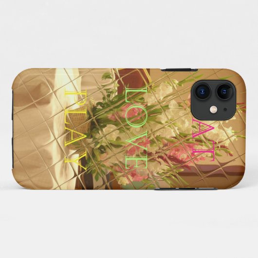 Reflektierte Blütenkunst Case-Mate iPhone Hülle (Rückseite (Horizontal))