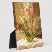 Reflektierte Blütenkunst Fotoplatte (Seite)