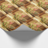 Reflektierte Blütenkunst Geschenkpapier (Ecke)