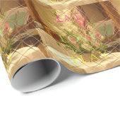 Reflektierte Blütenkunst Geschenkpapier (Rolleneckpunkt)