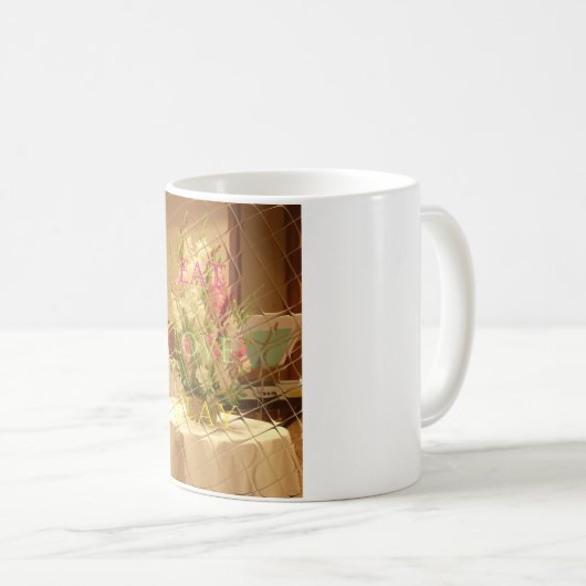 Reflektierte Blütenkunst Kaffeetasse (VorderseiteRechts)