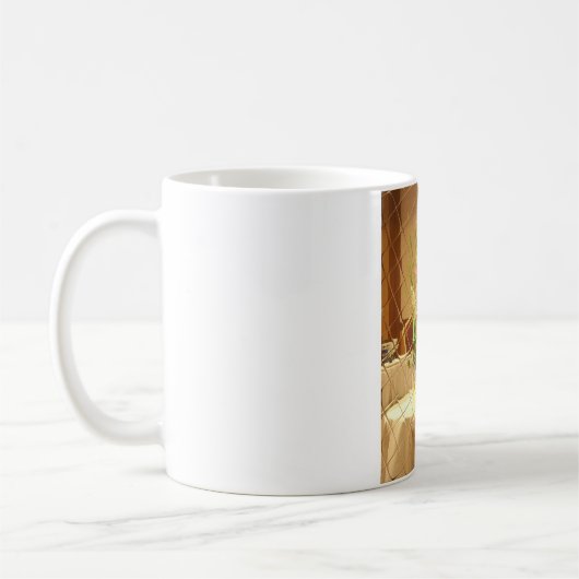 Reflektierte Blütenkunst Kaffeetasse (Links)