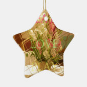 Reflektierte Blütenkunst Keramikornament (Rechts)