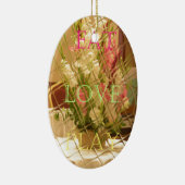 Reflektierte Blütenkunst Keramikornament (Rechts)