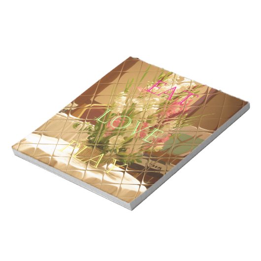 Reflektierte Blütenkunst Notizblock (Rotiert)