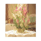 Reflektierte Blütenkunst Notizblock (Vorderseite)