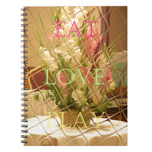 Reflektierte Blütenkunst Notizblock (Vorderseite)