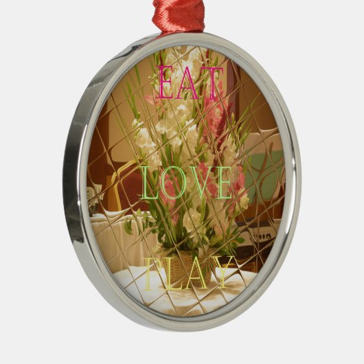 Reflektierte Blütenkunst Ornament Aus Metall (Rechts)