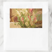 Reflektierte Blütenkunst Rechteckiger Aufkleber (Tasche)