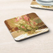 Reflektierte Blütenkunst Untersetzer (Linke Seite)