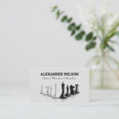 Reflektierte Schachpartien Visitenkarte (Stehend Vorderseite)