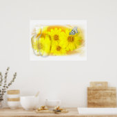 Reflektierte Tageszeitungen - Fine Art Poster (Küche)