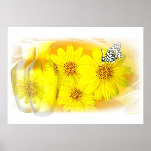 Reflektierte Tageszeitungen - Fine Art Poster (Vorne)