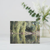 Reflektierte wilde Bäume im Fluss Postkarte (Stehend Vorderseite)