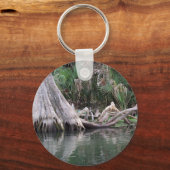 reflektierte Zypressenbaumknie Schlüsselanhänger (Vorderseite)