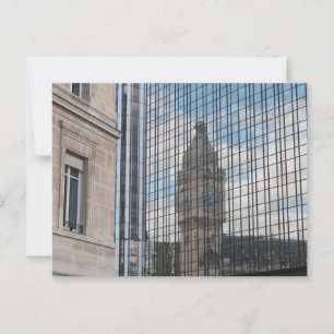 Reflektierter Gare de Lyon Uhrturm, Paris Postkarte