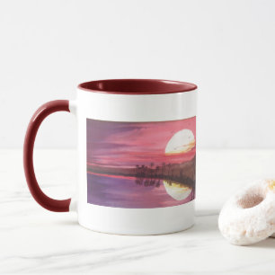 Reflektierter Sonnenuntergang Tasse