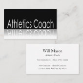 Reflektierter Text - Athletics Coach - Visitenkart Visitenkarte (Vorne/Hinten)