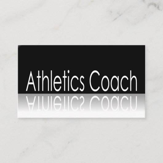 Reflektierter Text - Athletics Coach - Visitenkart Visitenkarte (Vorderseite)