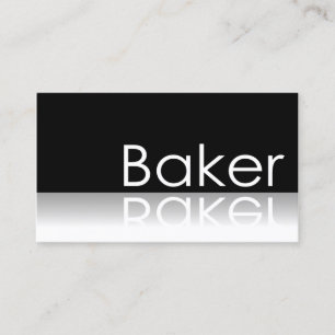 Reflektierter Text - Baker - Visitenkarte