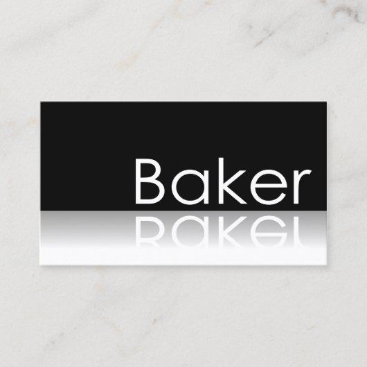 Reflektierter Text - Baker - Visitenkarte (Vorderseite)