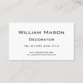 Reflektierter Text - Dekorator - Visitenkarte (Rückseite)