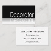 Reflektierter Text - Dekorator - Visitenkarte (Vorne/Hinten)