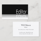 Reflektierter Text - Editor - Visitenkarte (Vorne/Hinten)