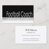 Reflektierter Text - Fußballtrainer - Visitenkarte (Vorne/Hinten)
