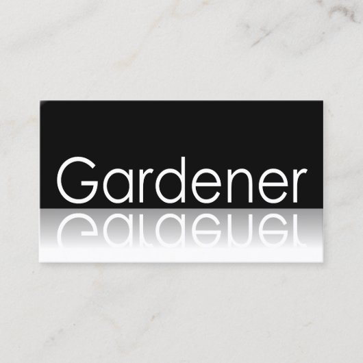 Reflektierter Text - Gärtner - Visitenkarte (Vorderseite)