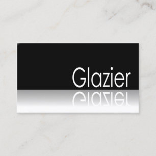 Reflektierter Text - Glazier - Visitenkarte