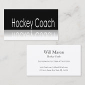 Reflektierter Text - Hockeytrainer - Visitenkarte (Vorne/Hinten)