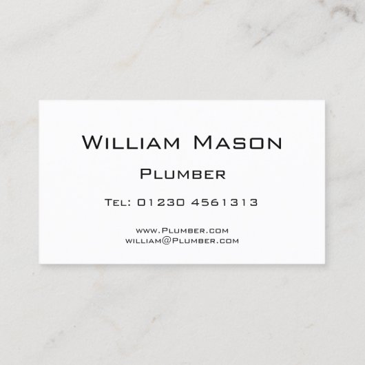 Reflektierter Text - Kleber - Visitenkarte (Rückseite)