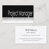 Reflektierter Text - Projektmanager - Visitenkarte (Vorne/Hinten)