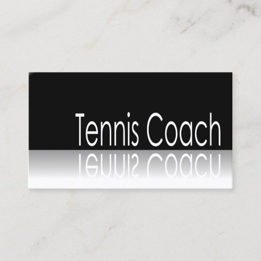 Reflektierter Text - Tennistrainer - Visitenkarte (Vorderseite)