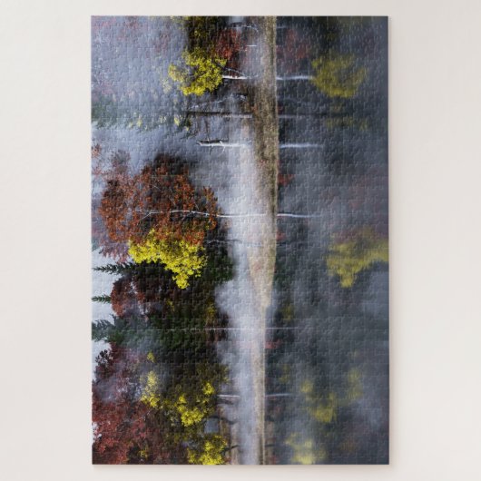 Reflektiertes Jigsaw-Puzzle im Herbst Puzzle (Vertikal)