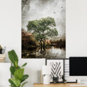 Reflektiertes Schweigen Poster (Heimbüro)