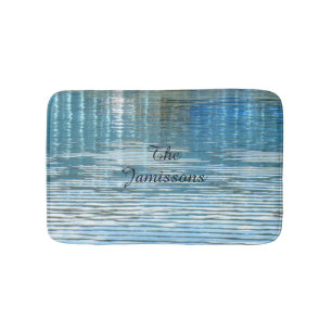 Reflektion Abstraktes hellblaues Personalisiertes  Badematte
