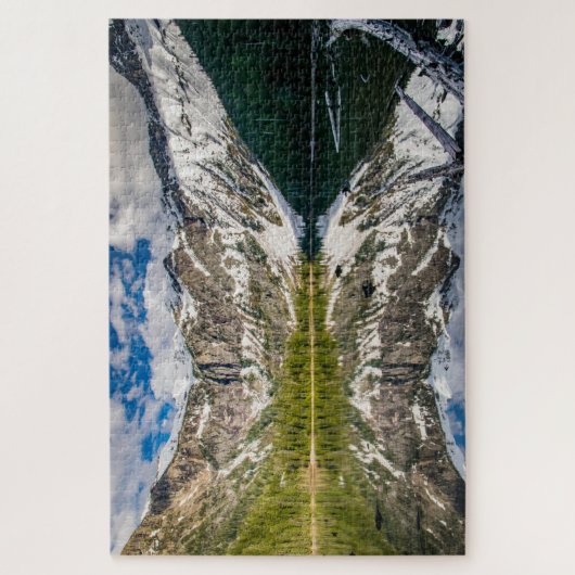 Reflektion am Lawinensee Puzzle (Vertikal)