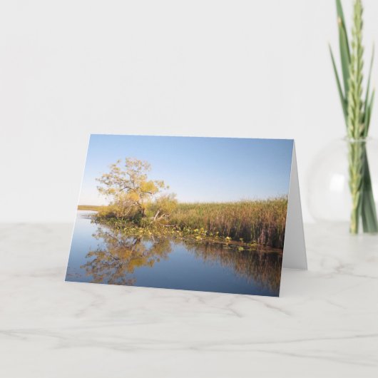 Reflektion am Wasser - Blankokarte Dankeskarte (Vorderseite)
