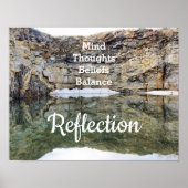 Reflektion an der Felsklippe Inspiration Poster (Vorne)
